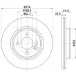 HELLA 8DD 355 120-611 - Jeu de 2 disques de frein avant