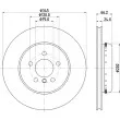 Jeu de 2 disques de frein arrière HELLA [8DD 355 120-851]