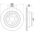 Jeu de 2 disques de frein arrière HELLA [8DD 355 122-311]