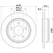 Jeu de 2 disques de frein arrière HELLA [8DD 355 122-361]