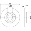 HELLA 8DD 355 122-701 - Jeu de 2 disques de frein avant