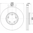 HELLA 8DD 355 122-801 - Jeu de 2 disques de frein avant