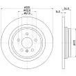 Jeu de 2 disques de frein arrière HELLA [8DD 355 122-861]