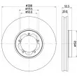 HELLA 8DD 355 123-131 - Jeu de 2 disques de frein avant