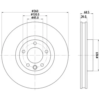 Disque de frein avant gauche HELLA OEM 95835140301