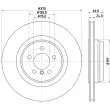 Jeu de 2 disques de frein arrière HELLA [8DD 355 125-091]