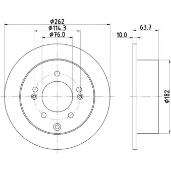 HELLA 8DD 355 125-301 - Jeu de 2 disques de frein arrière