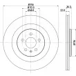 Jeu de 2 disques de frein arrière HELLA [8DD 355 125-551]