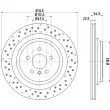 Jeu de 2 disques de frein arrière HELLA [8DD 355 126-281]