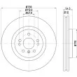 HELLA 8DD 355 126-301 - Jeu de 2 disques de frein avant