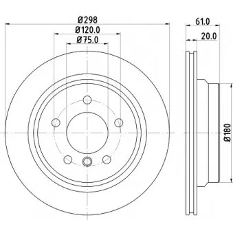 HELLA 8DD 355 127-261 - Jeu de 2 disques de frein arrière