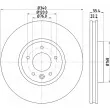 HELLA 8DD 355 129-251 - Jeu de 2 disques de frein avant