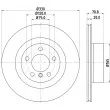 HELLA 8DD 355 129-811 - Jeu de 2 disques de frein arrière