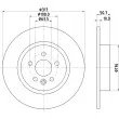 Jeu de 2 disques de frein arrière HELLA [8DD 355 131-851]