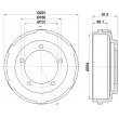 HELLA 8DT 355 300-461 - Tambour de frein