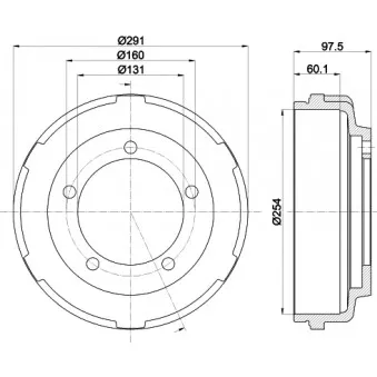 Tambour de frein HELLA OEM 4095023