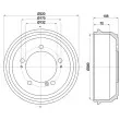 HELLA 8DT 355 300-631 - Tambour de frein