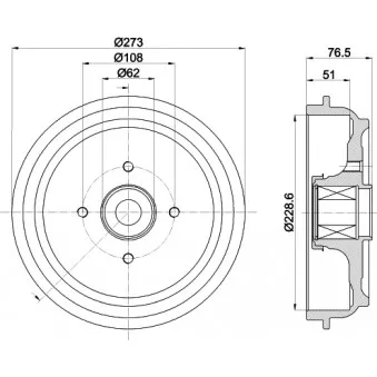 Tambour de frein HELLA OEM 424750