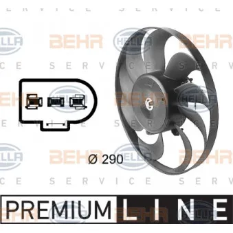 Ventilateur, condenseur de climatisation HELLA OEM 6Q0959455L