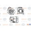 HELLA 8EW 009 159-371 - Pulseur d'air habitacle