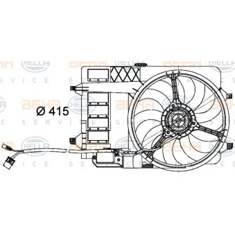 Ventilateur, refroidissement du moteur HELLA 8EW 351 000-294
