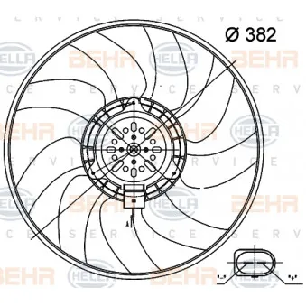Ventilateur, refroidissement du moteur HELLA 8EW 351 000-474 pour AUDI A6 3.0 TDI quattro - 245cv