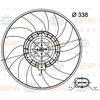 Ventilateur, refroidissement du moteur HELLA 8EW 351 000-484 pour AUDI A6 2.8 FSI quattro - 204cv