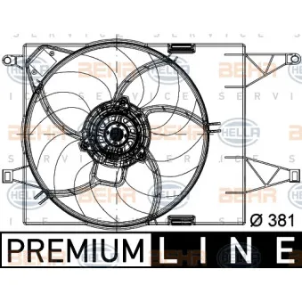 Ventilateur, refroidissement du moteur HELLA OEM 51788079