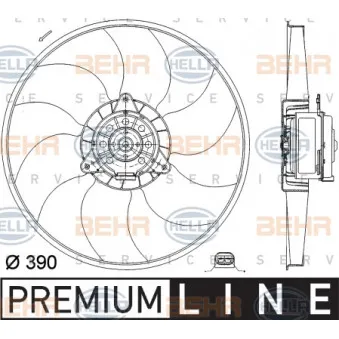 Ventilateur, refroidissement du moteur HELLA 8EW 351 041-241 pour RENAULT LAGUNA 1.9 DTI - 98cv