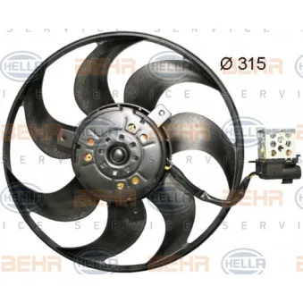 Ventilateur, refroidissement du moteur HELLA 8EW 351 044-061 pour OPEL ASTRA 1.7 CDTI - 101cv