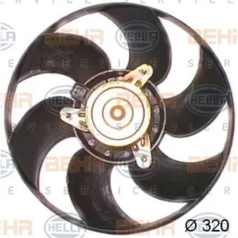 Ventilateur, refroidissement du moteur HELLA 8EW 351 044-161 pour CITROEN XSARA 2.0 16V - 132cv