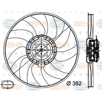 Ventilateur, refroidissement du moteur HELLA 8EW 351 044-351 pour AUDI A4 3.0 TDI quattro - 240cv