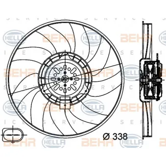 Ventilateur, refroidissement du moteur HELLA 8EW 351 044-361 pour AUDI A5 3.0 TDI quattro - 245cv