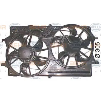 Ventilateur, refroidissement du moteur HELLA 8EW 351 044-451 pour FORD FOCUS RS - 215cv