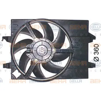 Ventilateur, refroidissement du moteur HELLA 8EW 351 044-551 pour FORD FIESTA 1.6 TDCi - 90cv