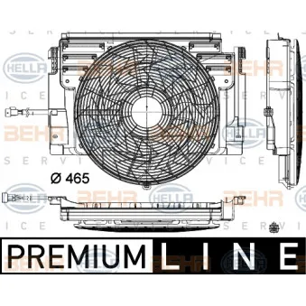 Ventilateur, refroidissement du moteur HELLA 8EW 351 105-101