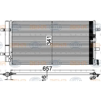 Condenseur, climatisation HELLA 8FC 351 000-314 pour AUDI A5 1.8 TFSI - 170cv