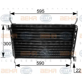 Condenseur, climatisation HELLA 8FC 351 035-661