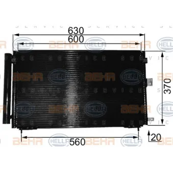 Condenseur, climatisation HELLA 8FC 351 037-661