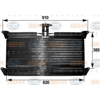Condenseur, climatisation HELLA 8FC 351 300-181 pour SCANIA 4 - series 114 G/340 - 340cv