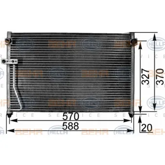 Condenseur, climatisation HELLA OEM ge9e61480b
