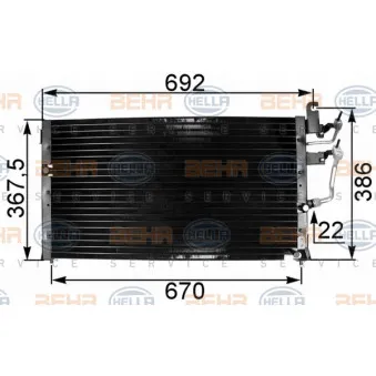 Condenseur, climatisation HELLA 8FC 351 301-111