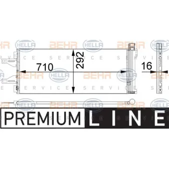 Condenseur, climatisation HELLA OEM 6455HC