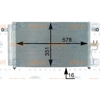 Condenseur, climatisation HELLA OEM 9760625800