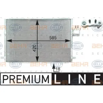 Condenseur, climatisation HELLA 8FC 351 303-001