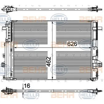 Condenseur, climatisation HELLA 8FC 351 303-284 pour MERCEDES-BENZ CLASSE A A 160 CDI / d - 90cv