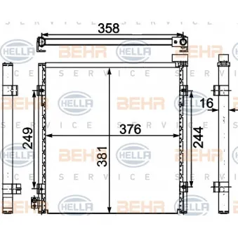 Condenseur, climatisation HELLA 8FC 351 303-751