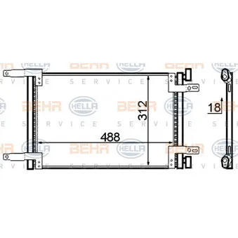 Condenseur, climatisation HELLA OEM 46811208