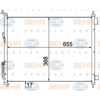 HELLA 8FC 351 307-781 - Condenseur, climatisation