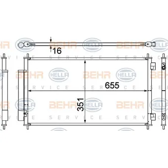 Condenseur, climatisation HELLA OEM 80110SWAA01